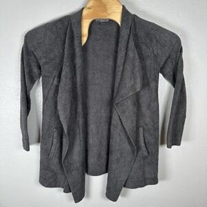 Barefoot Dreams CozyChic Lite Charcoal Gray Island Wrap Cardigan Size S/M